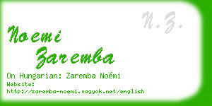 noemi zaremba business card